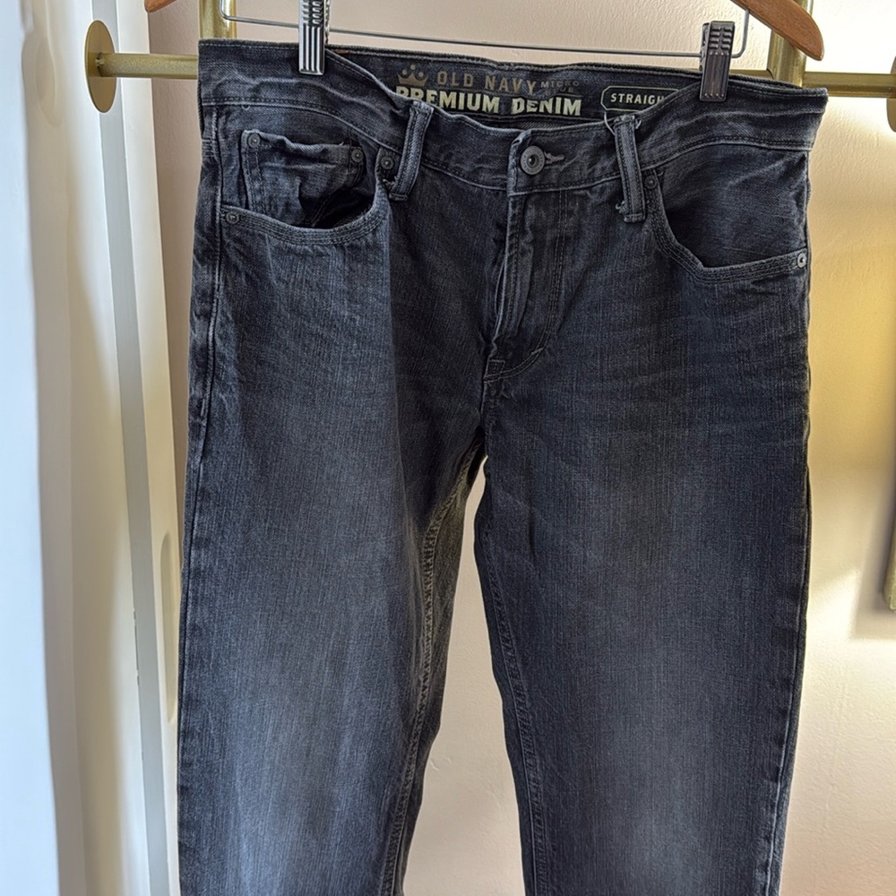 Men’s Old Navy Gray Straight Leg Denim Jeans Size 32/32